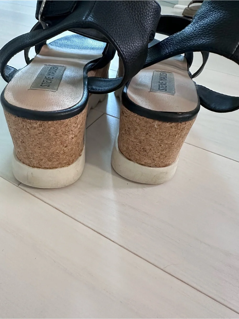 Steve Madden black wedge heels size 6